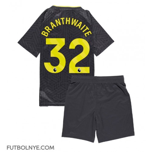 Camiseta Everton Jarrad Branthwaite #32 Visitante Equipación para niños 2024-25 manga corta (+ pantalones cortos)